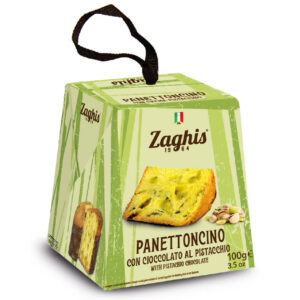 Panettone pyragas "Panettoncino" su pistacijomis dėžutėje